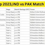 Asia Cup 2023 Match Timings Revealed by ACC, IND vs PAK Match Timings